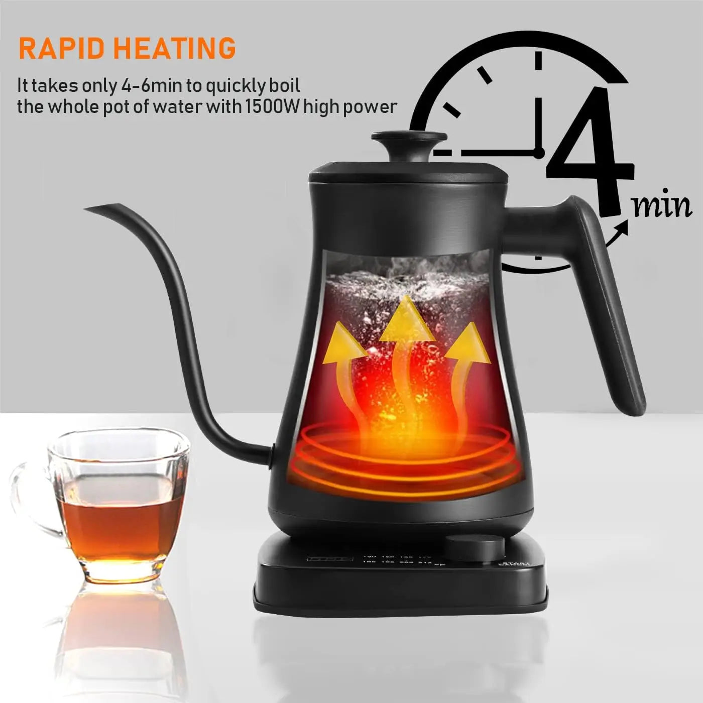 Electric Gooseneck Kettle With Temperature Control