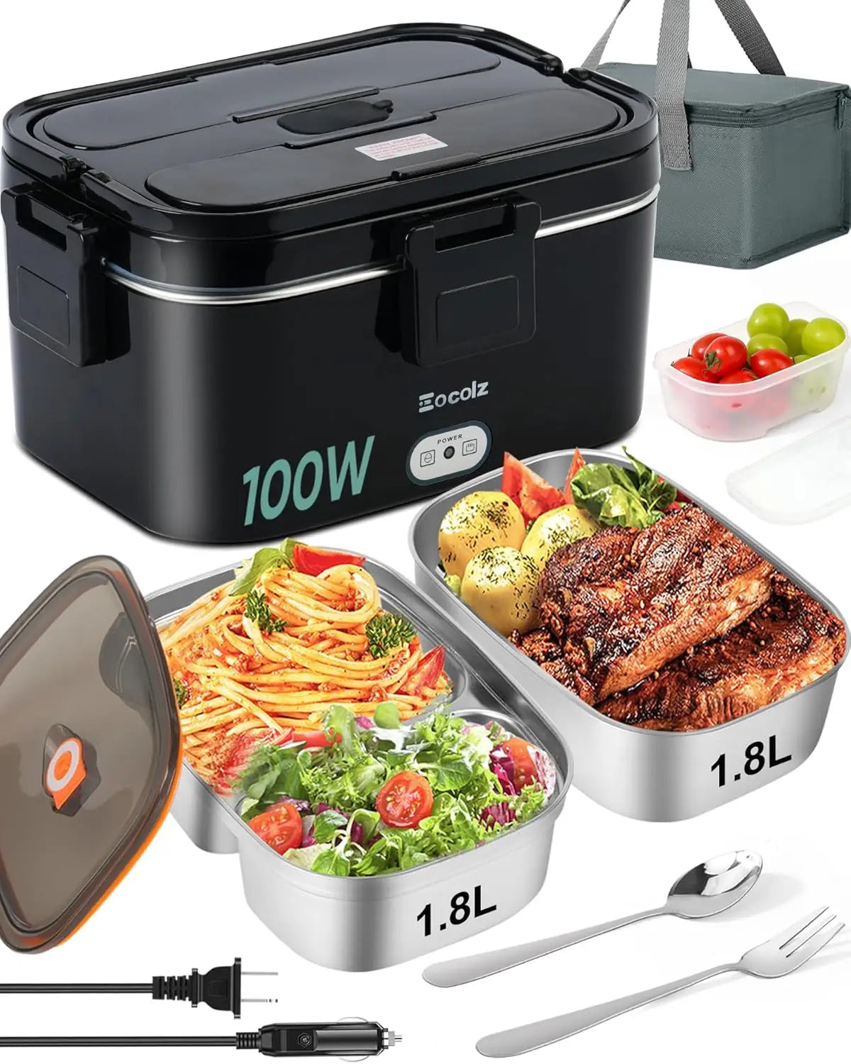 Portable Heated Lunch Box For Car, Work
