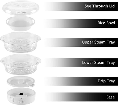 Electric Vegetable Steamer With Timer