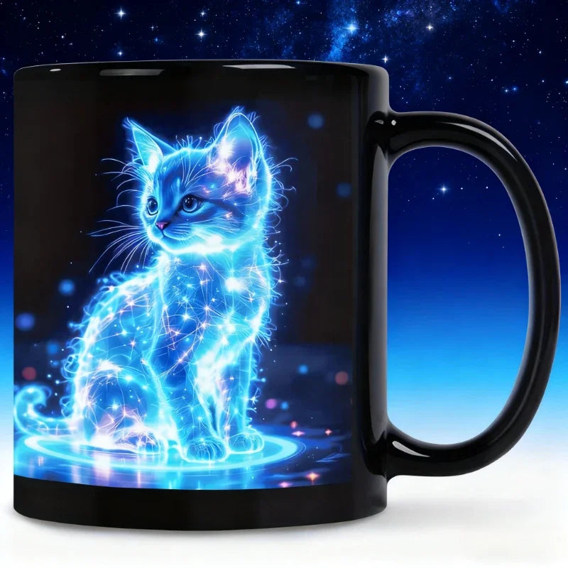 Cute Cat Themed Ceramic Coffee Mug