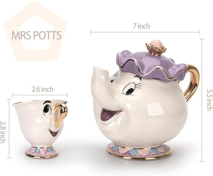Beauty and the Beast Teapot Mug Set,