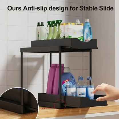 Double-Layer Pull-Out Storage Under Sink