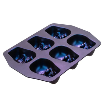 Skull Baking Pan Six Cavity