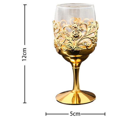 Golden Goblet Wine Glass