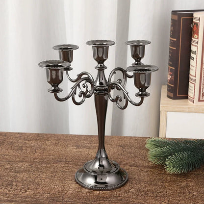 Matte Black Candelabra Taper Candle Holders