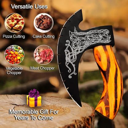 Handmade Viking Pizza Axe With Sheath