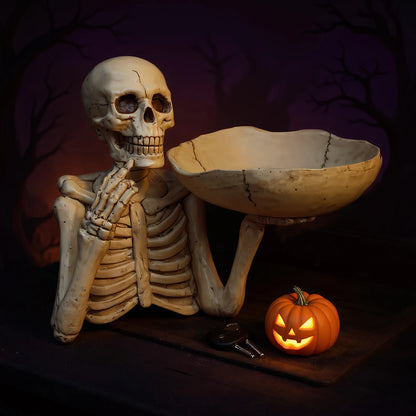 Halloween Skeleton Candy Bowl Resin