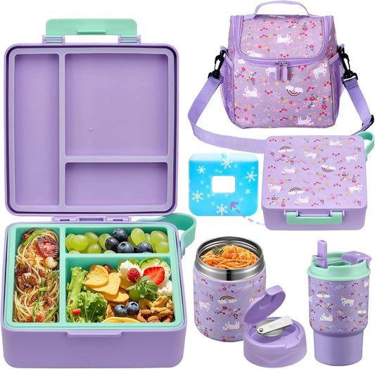 Kids Insulated Lunch Box Set with Thermos