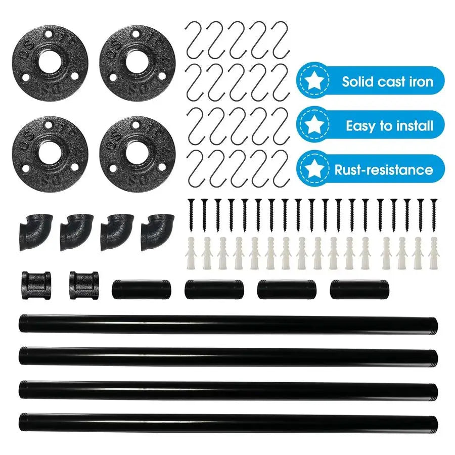 Wall Mount Pot Hangers With S Hooks