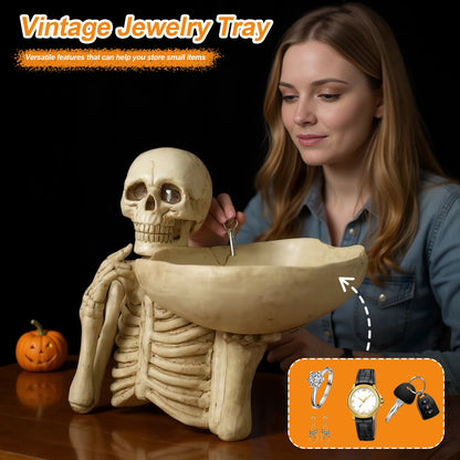 Halloween Skeleton Candy Bowl Resin