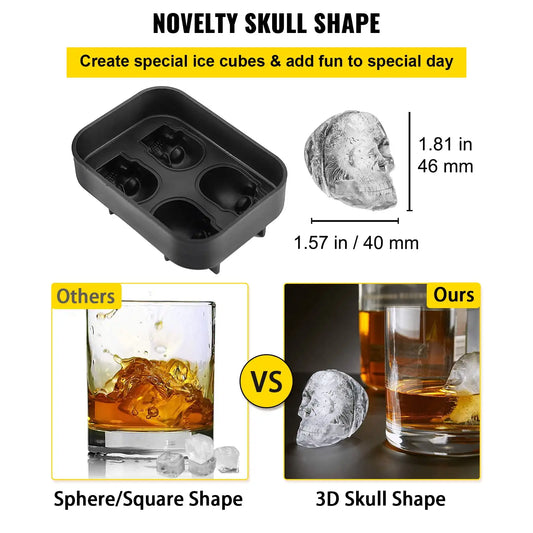 Skull Ice Cube Tray Ice Ball Maker