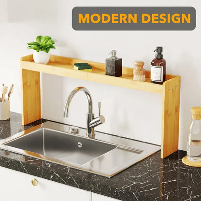 Bamboo Over The Stove Spice Shelf