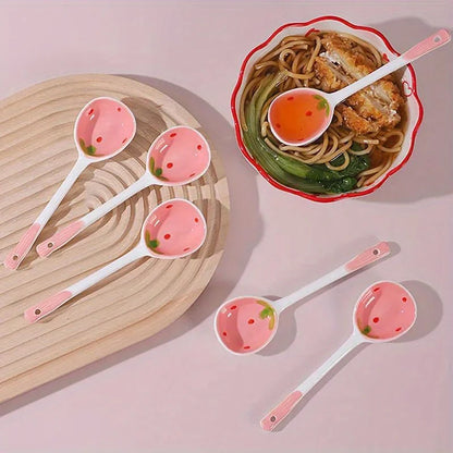 Kawaii Strawberry Ceramic Spoon