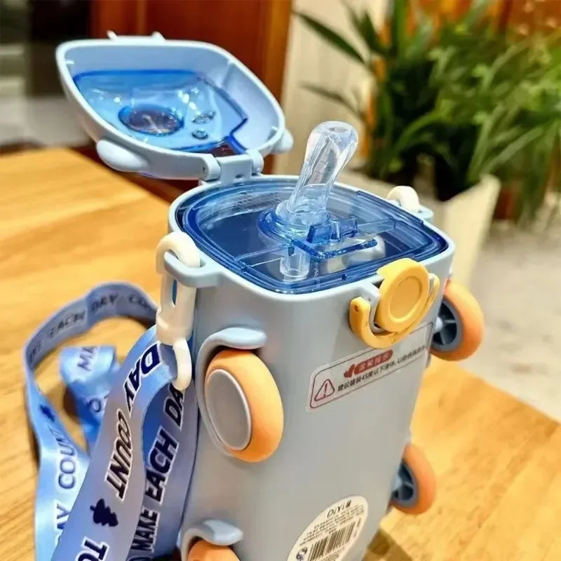Portable Bus Water Bottle With Shoulder Strap