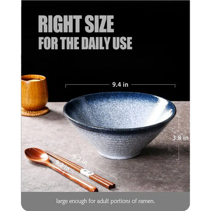 Ceramic Japanese Ramen Bowls Set