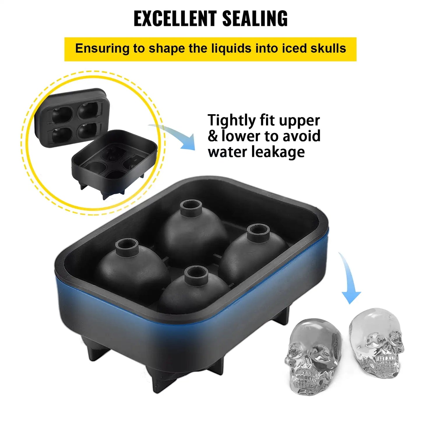 Skull Ice Cube Tray Ice Ball Maker