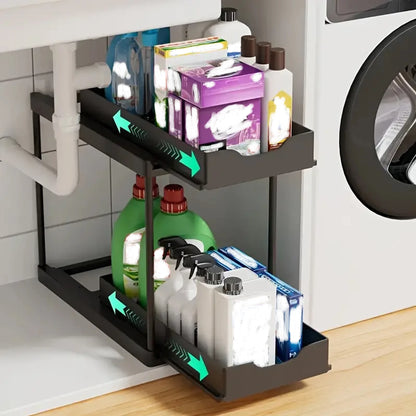 Double-Layer Pull-Out Storage Under Sink