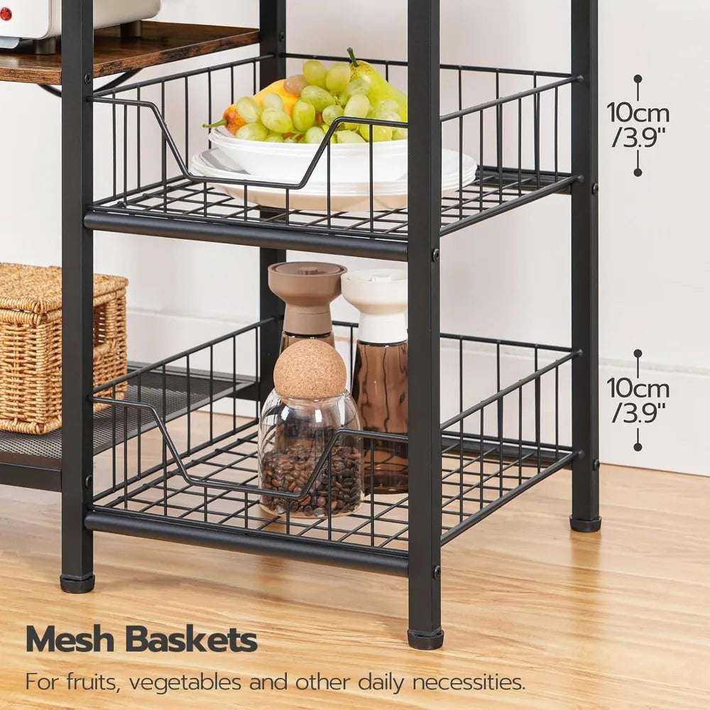 Large Bakers Rack with Power Outlets