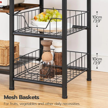 Large Bakers Rack with Power Outlets