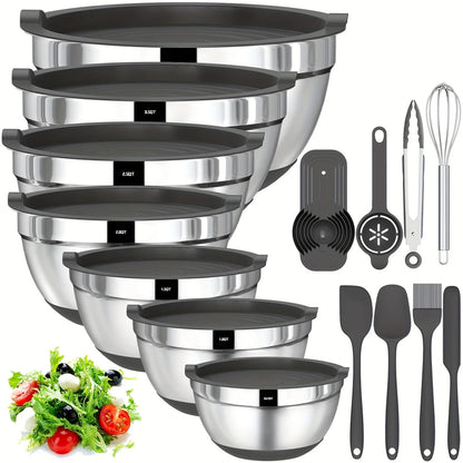 Stainless Steel Mixing Bowls With Airtight Lids