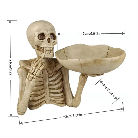 Halloween Skeleton Candy Bowl Resin