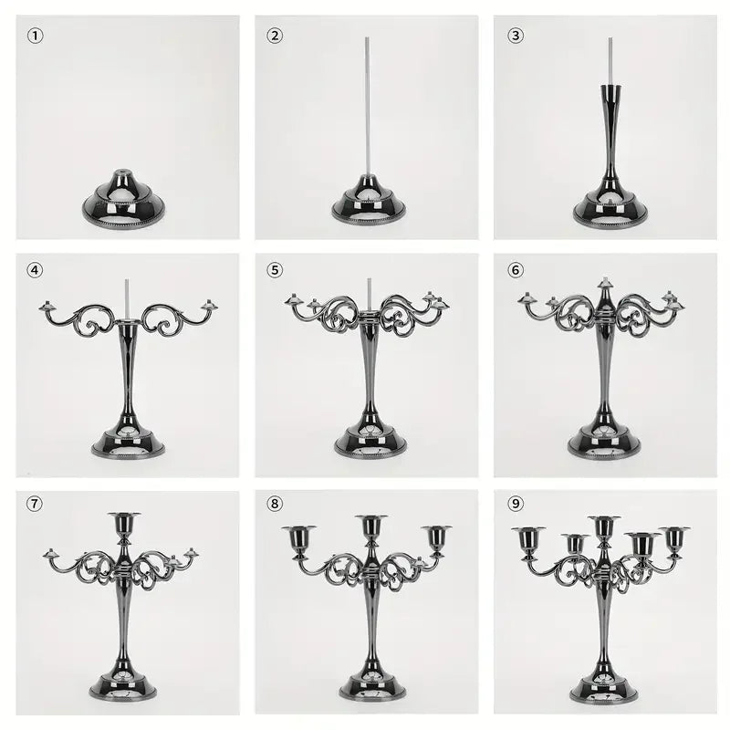 Matte Black Candelabra Taper Candle Holders