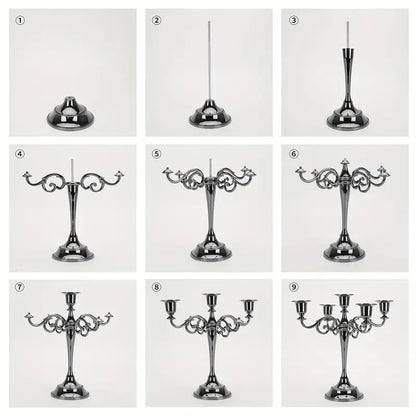Matte Black Candelabra Taper Candle Holders