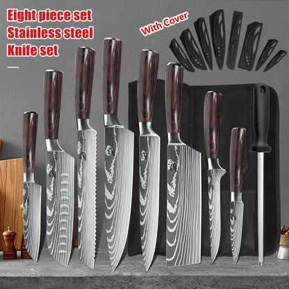Stainless Steel Chef Knife Set With Bag