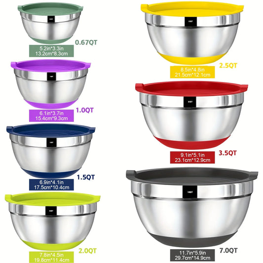 Stainless Steel Mixing Bowls With Airtight Lids