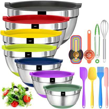 Stainless Steel Mixing Bowls With Airtight Lids