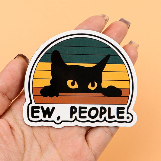 Cute Black Cat Magnetic Stickers