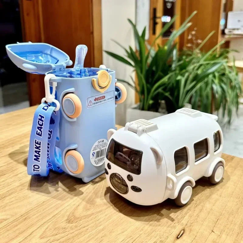 Portable Bus Water Bottle With Shoulder Strap