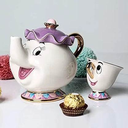 Beauty and the Beast Teapot Mug Set,