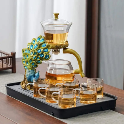 Teapot Set with Infuser Peacock