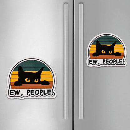 Cute Black Cat Magnetic Stickers