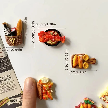 Miniature Resin Food Refrigerator Magnets