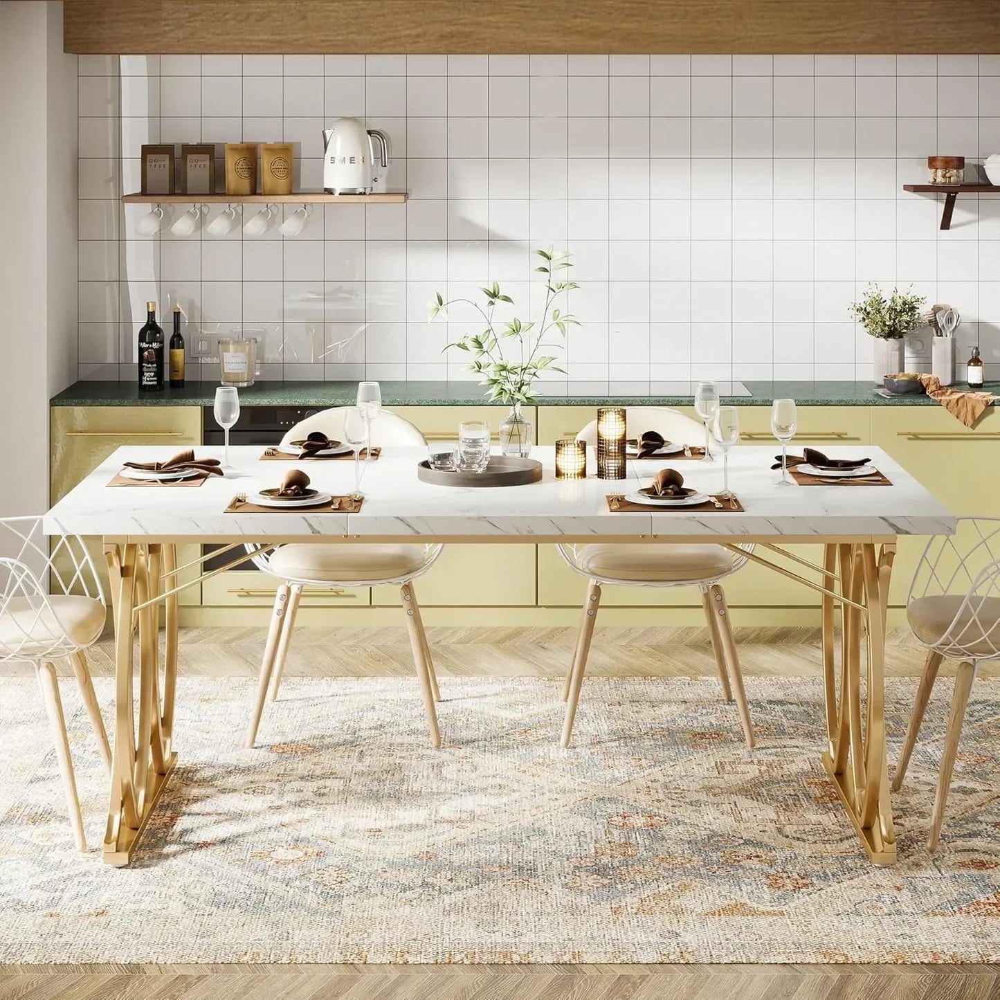 Unique Rectangular Dinner Table
