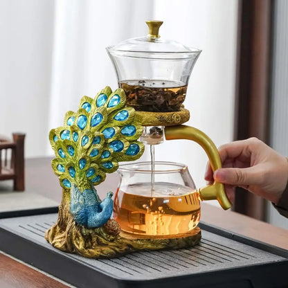 Teapot Set with Infuser Peacock
