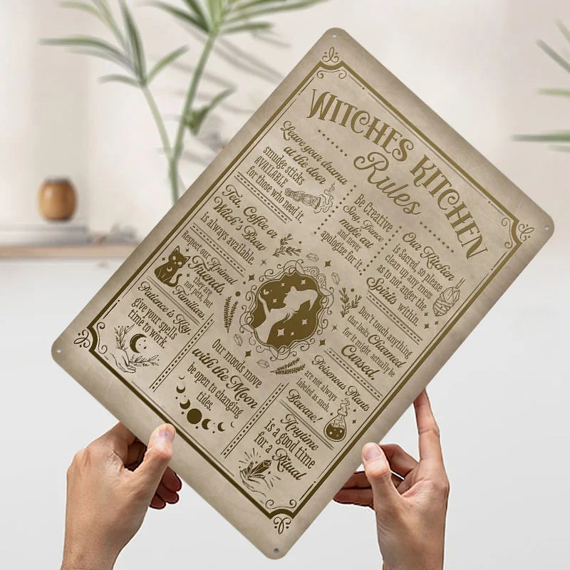 Witch Kitchen Rules Metal Poster